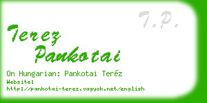 terez pankotai business card